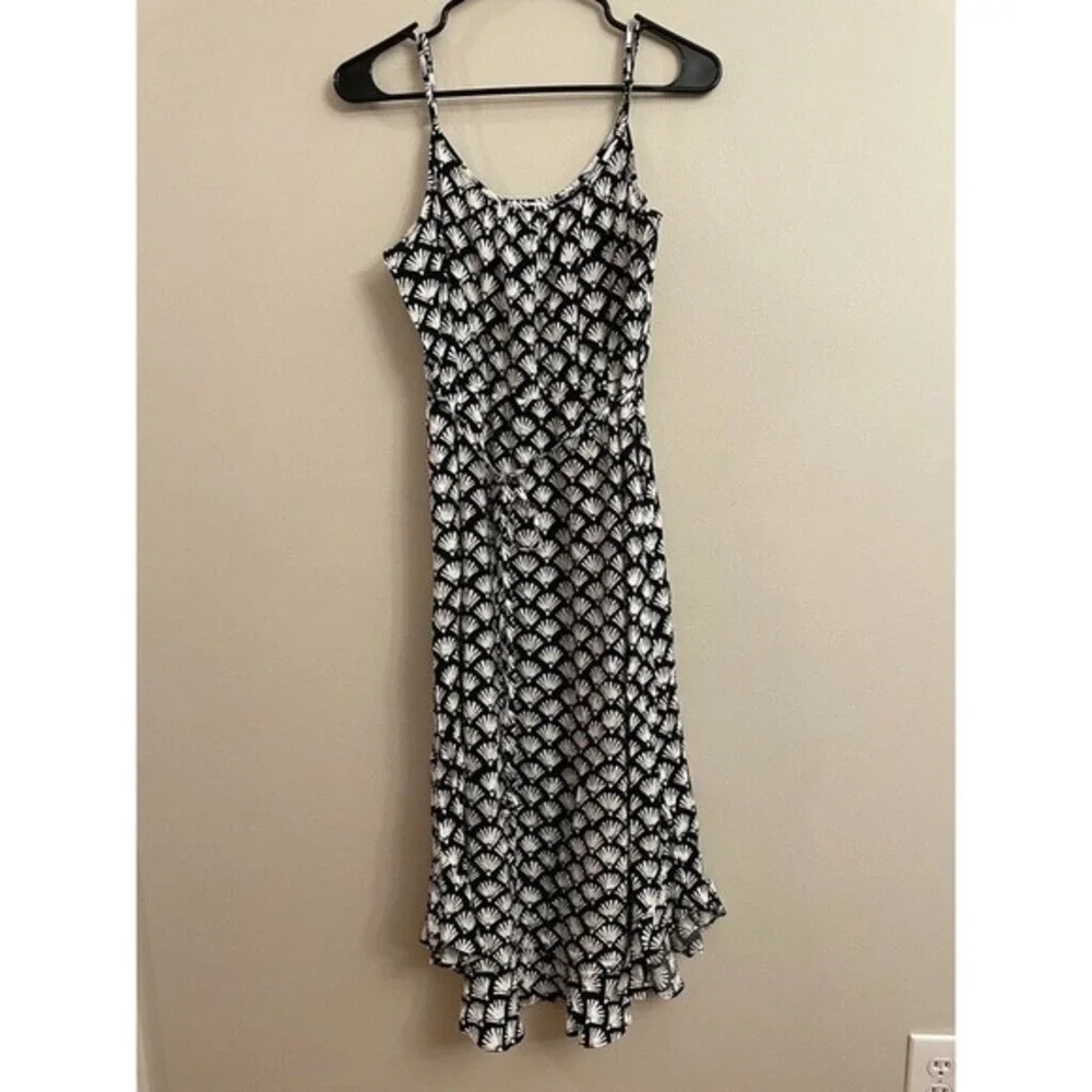 J.CREW‎ Women Beautiful Curved Ruffle Hem Midi Dress Lightweight Size 4 MSRP $98